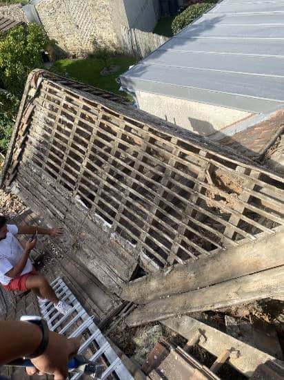 Rénovation toiture en cours