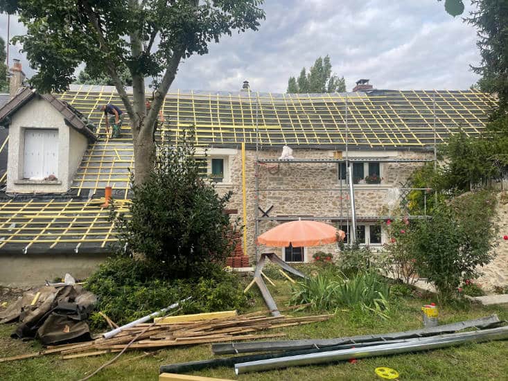 Charpente et liteaux